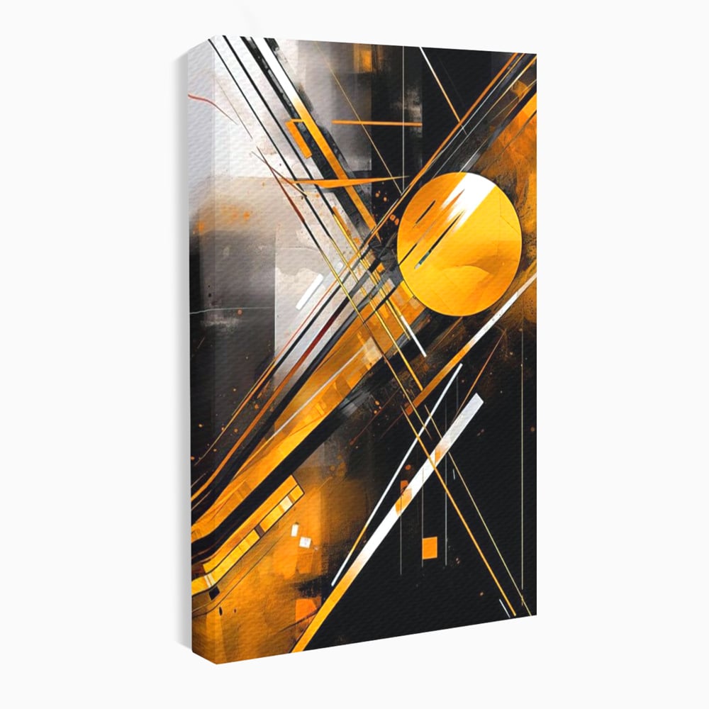 Tablou canvas cu tablou canvas cu forme geometrice abstracte, fara rama, pe sasiu de lemn